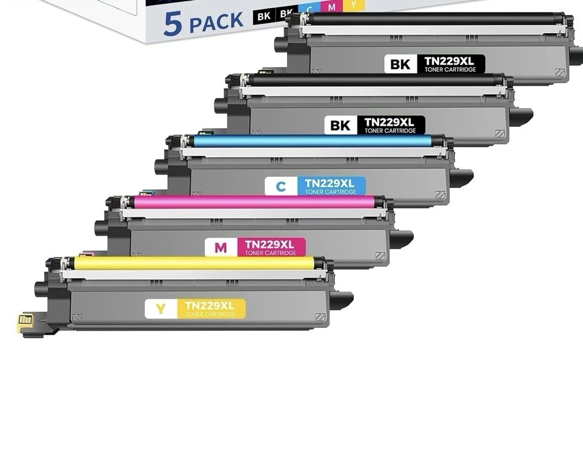 5 Pack TN229Xl Toner Cartridge For Brother MFC-L3720CDW MFC-L3780CDW Description