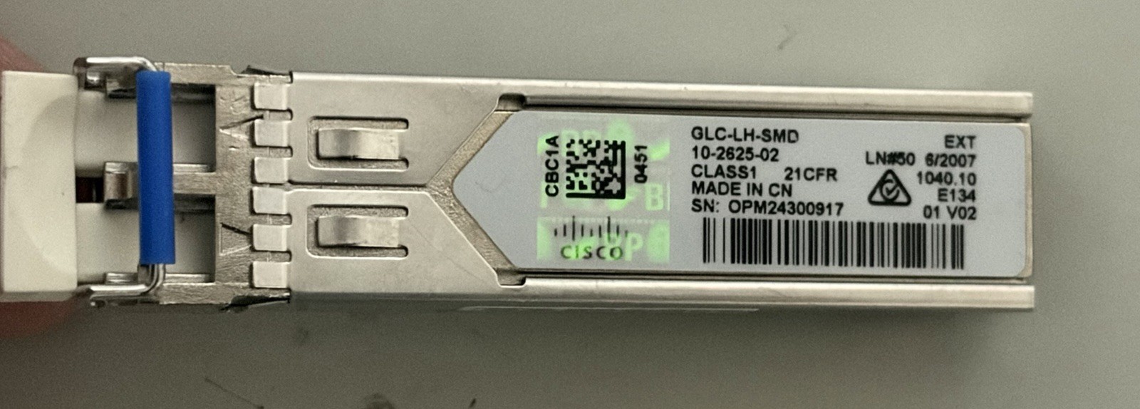 CISCO GLC-LH-SMD 10-2625-02 1000BASE-LX Transceiver Module,w/ Hologram,Free Ship