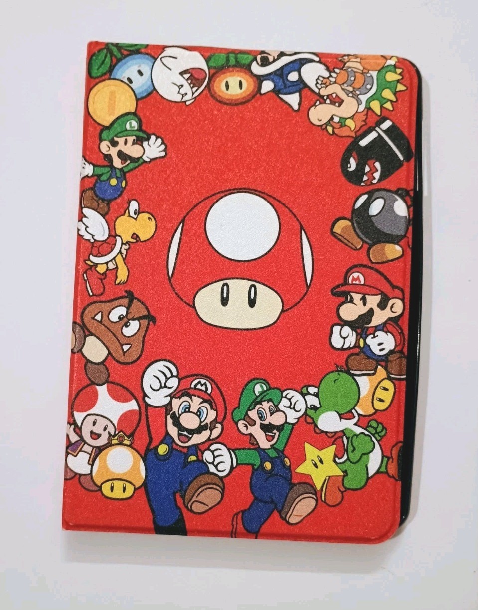 Super Mario Luigi Red iPad? Kindle eReader Case Cover 5 1/2" x 8"