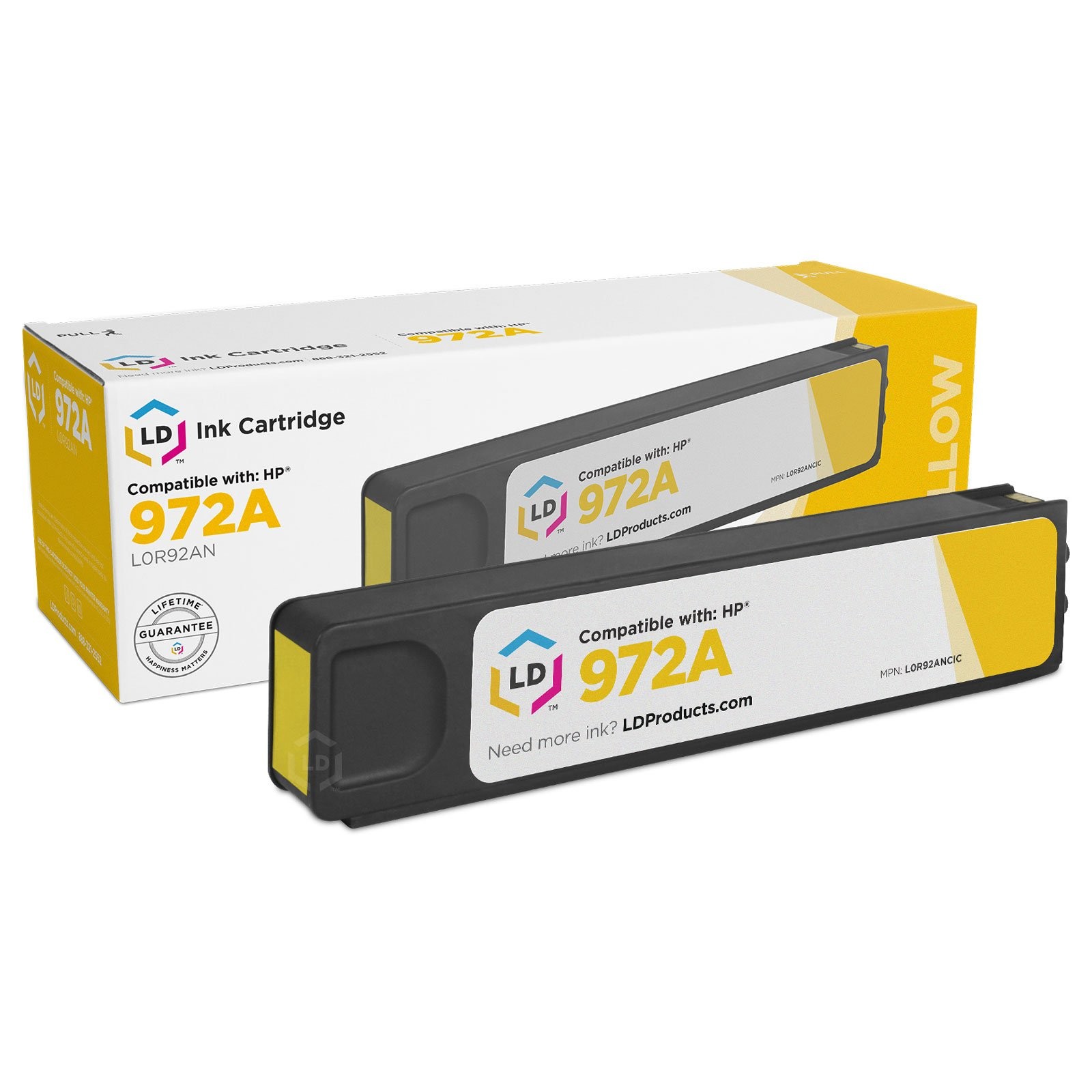 LD Compatible Replacement for HP 972A / L0R92AN Yellow Ink Cartridge