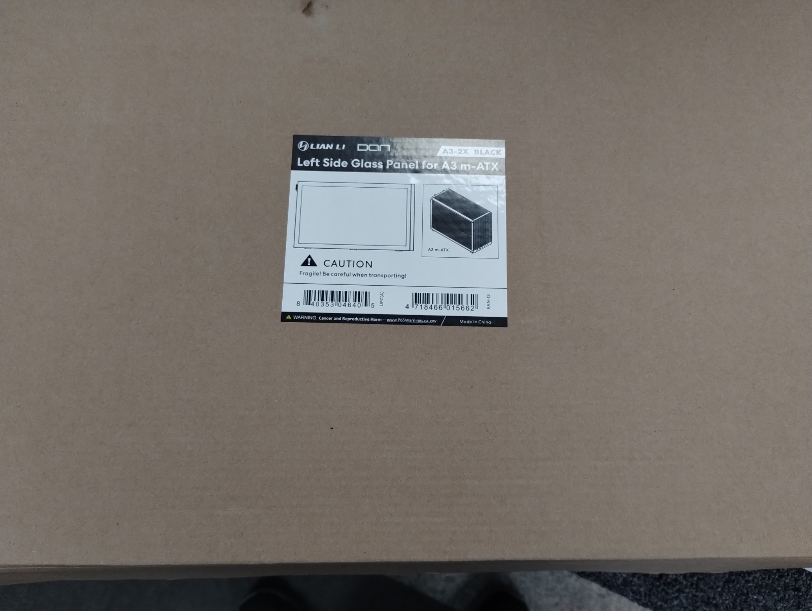 Lian Li Optional Left Side Glass Panel For A3-matx Black