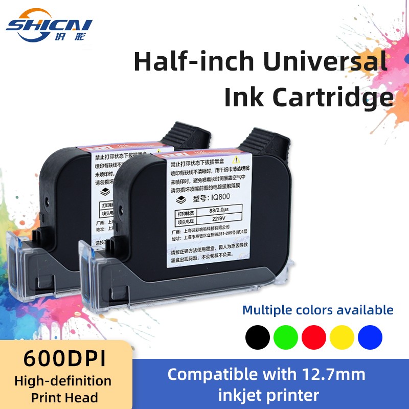 3 pieces High Adhesion 12.7mm Handheld Online Inkjet Printer Ink Cartridge