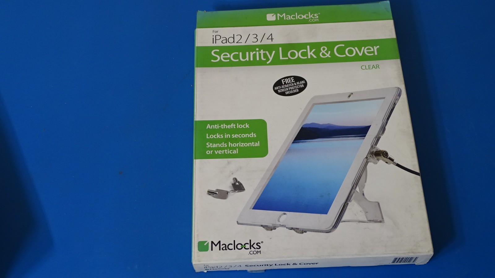 Security lock and cover clear Anti-Theft Display Case for Apple iPad 2/3/4