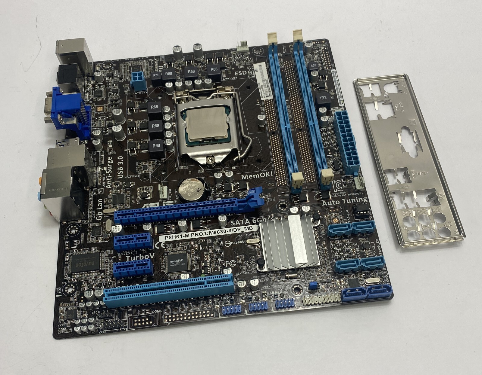 Asus P8H61-M PRO/CM6630-8/DP_MB REV. 1.01 Socket 1155 DDR3 Motherboard and BP
