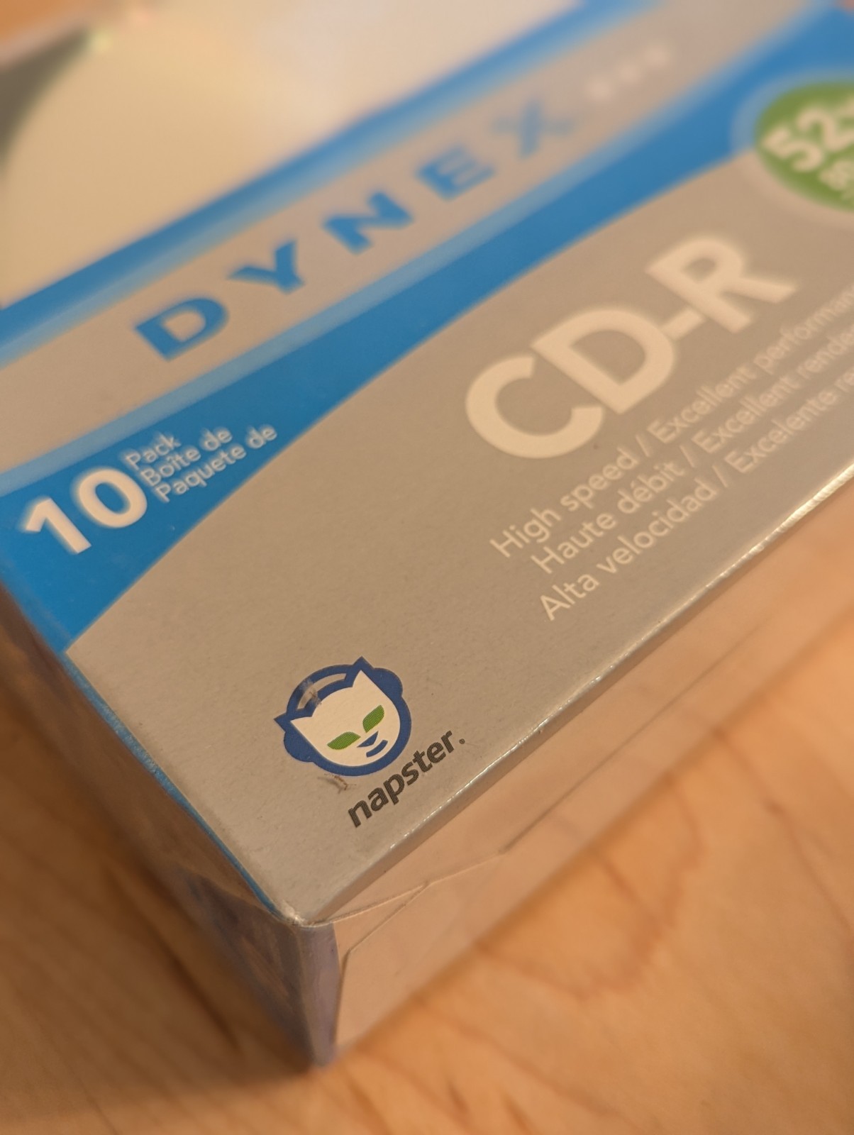 Dynex CD-R 10 Pack Sealed – 52x 700MB 80min – Napster Logo – Vintage Blank Media