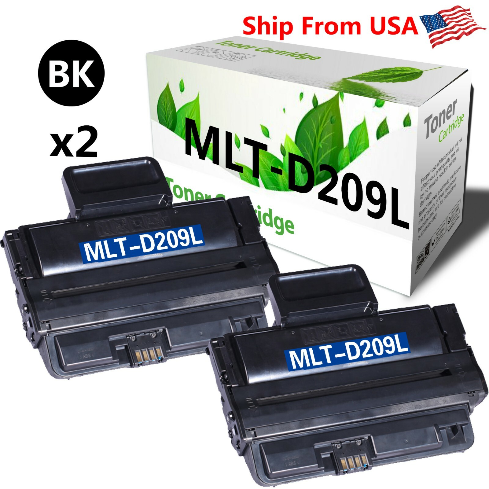 2PK 209 MLT-D209L MLTD209L Toner Cartridge For Samsung SCX-4828 ML-2855