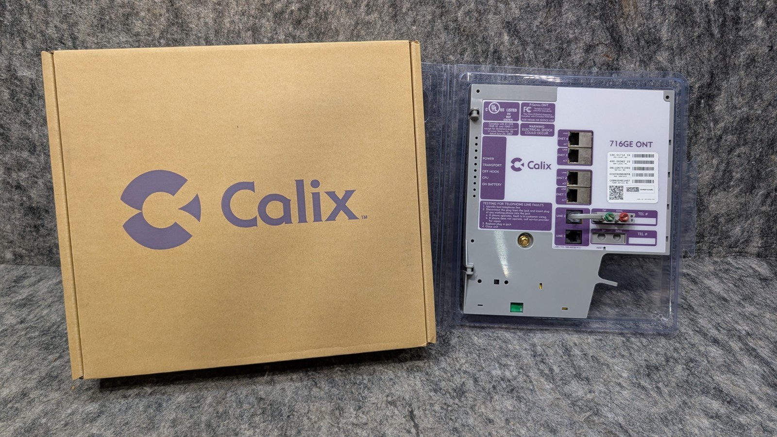 Calix 716GE ONT Fiber Optic Optical Network Terminal Module # 100-05161