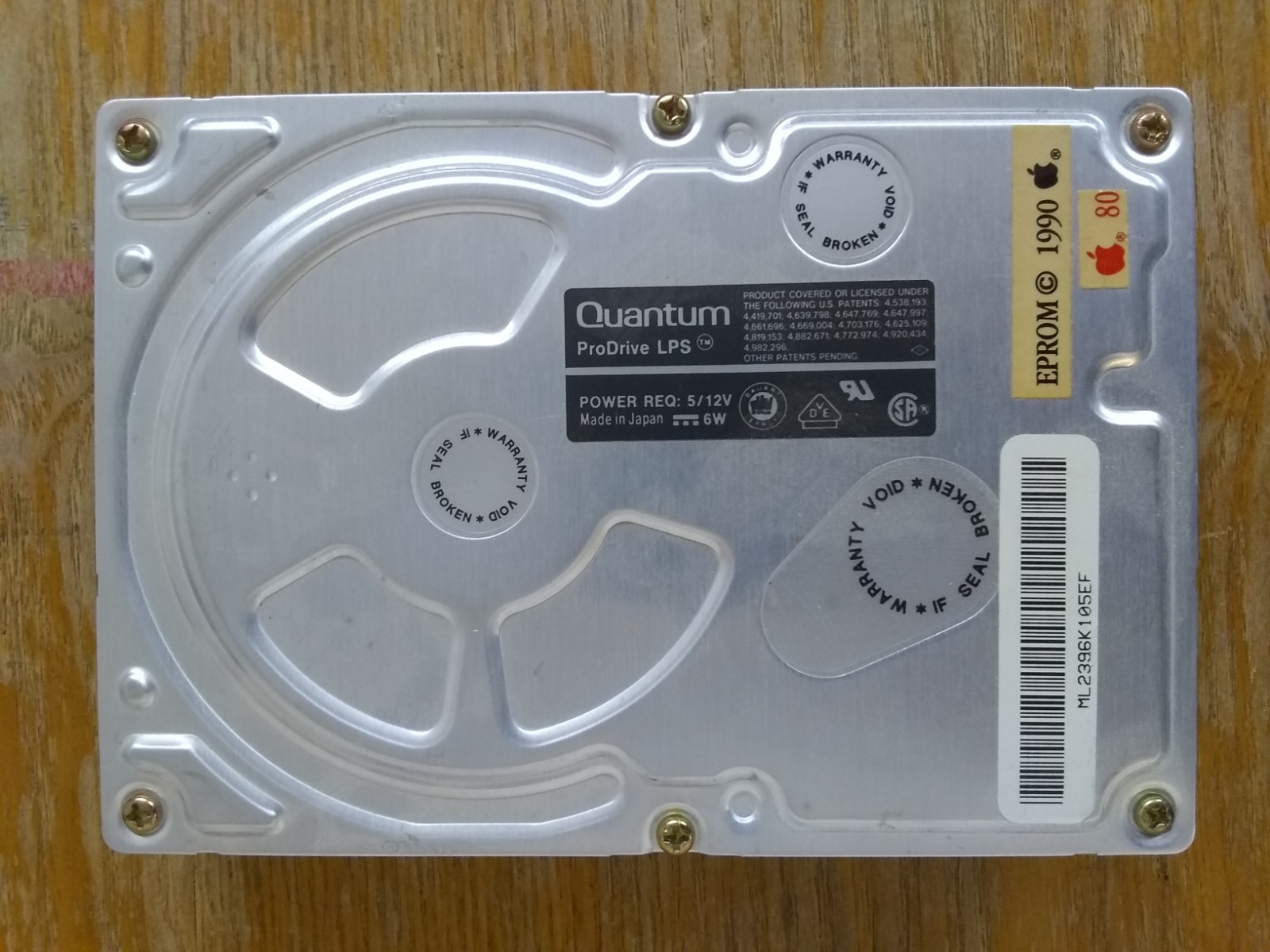 Apple Mac OEM: Quantum Prodrive LPS 80s, TESTED GOOD, 80MB 50-Pin SCSI Drive