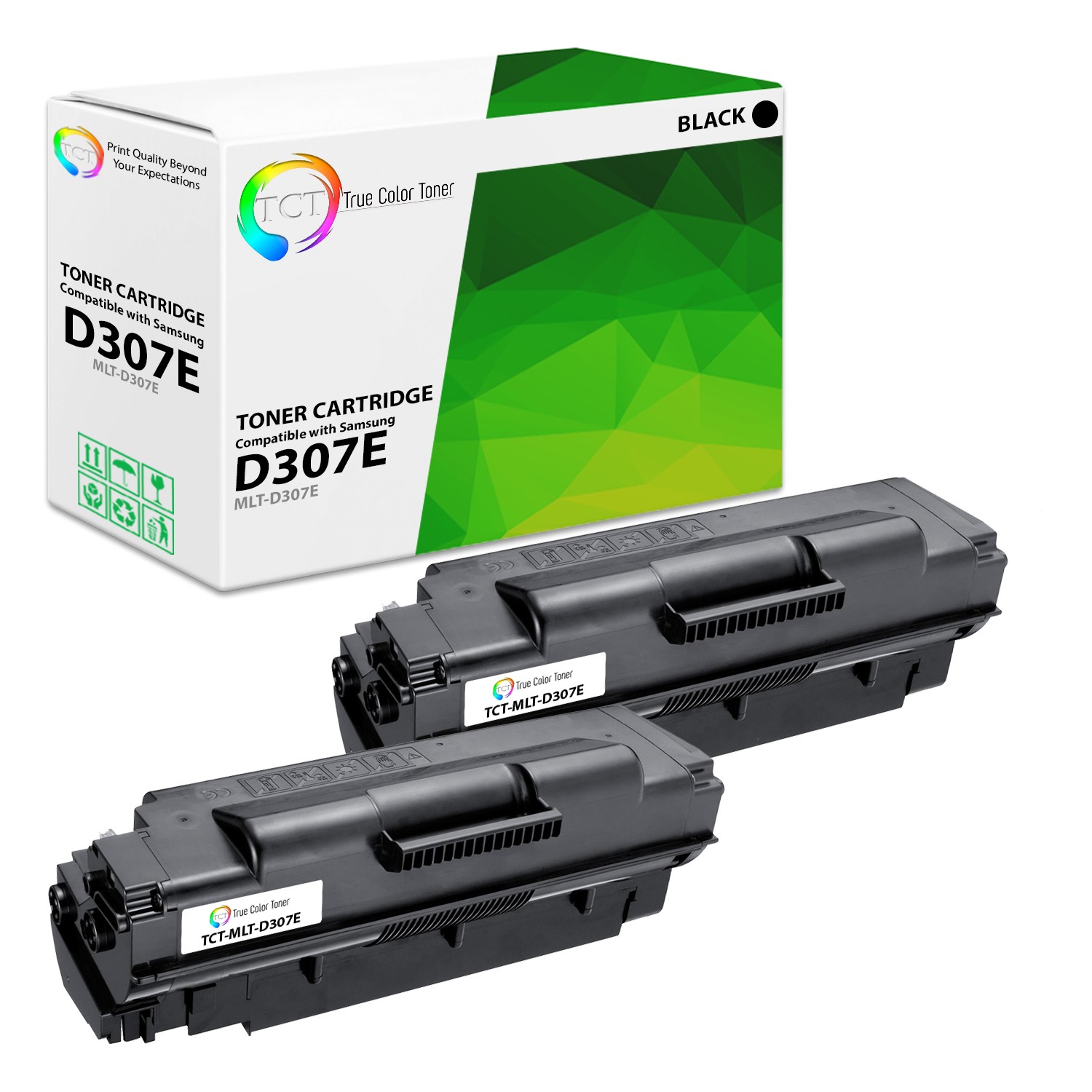 2Pk TCT MLT-D307E Extra High Yield For Samsung ML-5010ND Compatible Toner