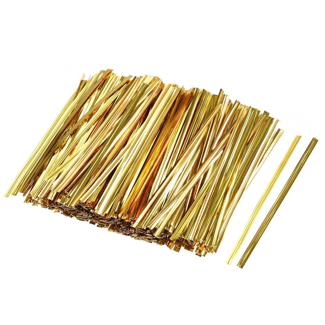 Long Strong Twist Ties 3.15 Inches Quality Plastic Closure Tie Golden 1000pcs