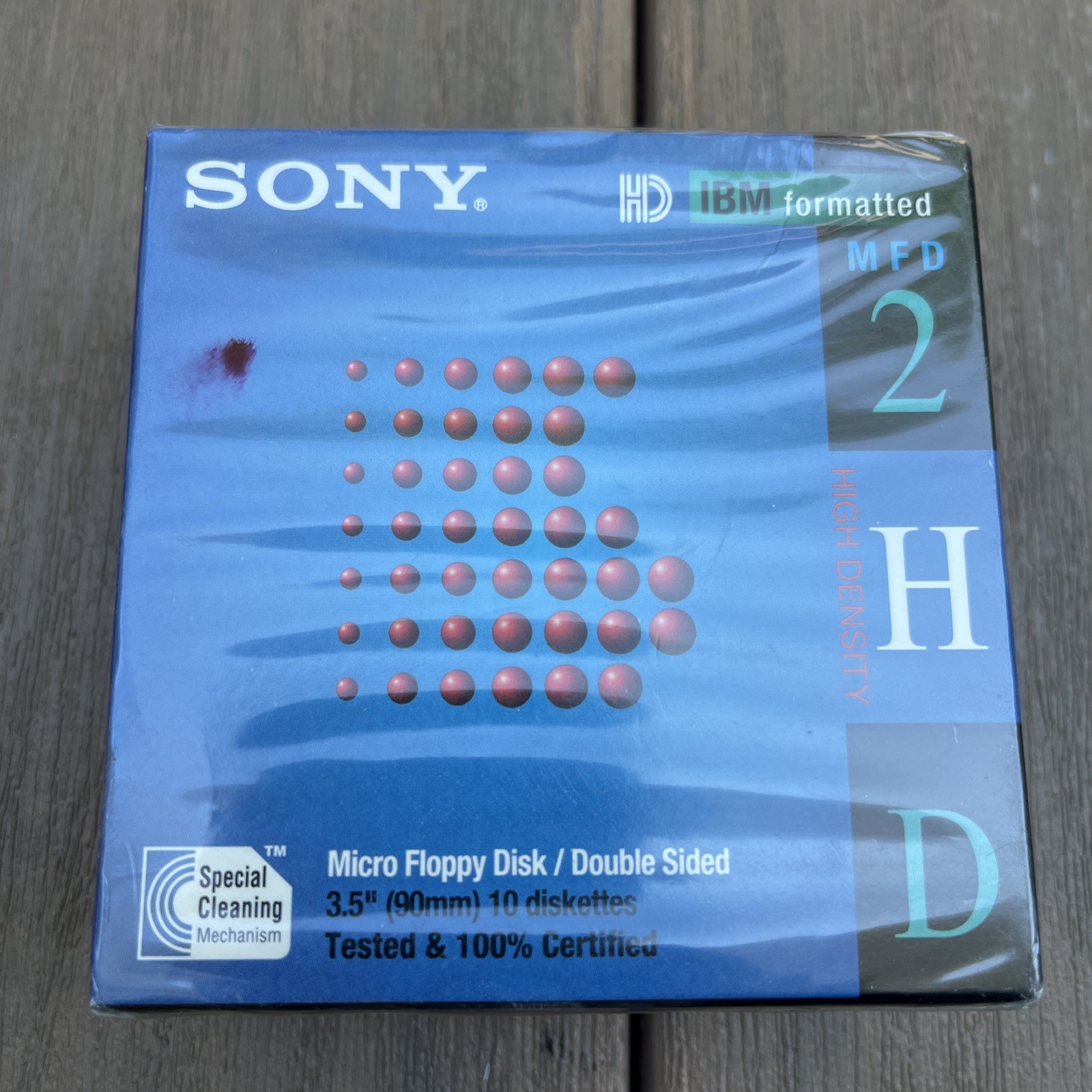 Sony 10MFD2HDCF 2HD 3.5-Inch IBM Formatted Floppy Disks 1 Boxes (10-Pack) Sealed