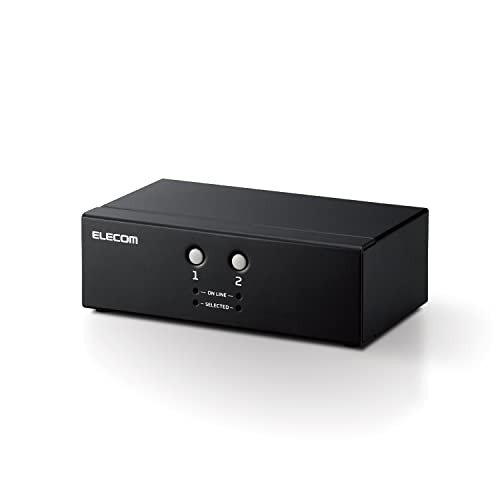 ELECOM PC Switcher VGA Compatible 2-Device Switching with Emulation Function