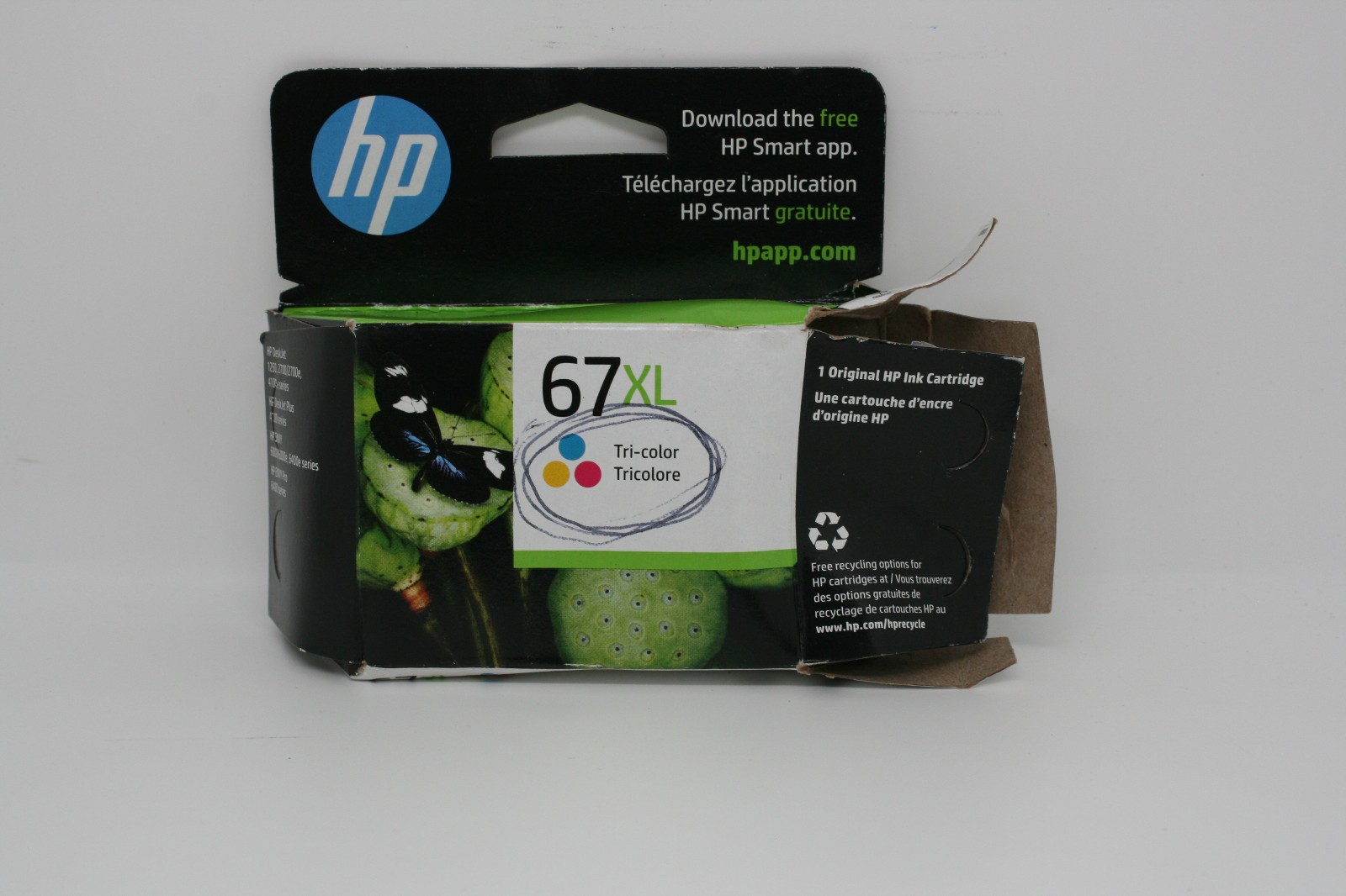 HP 67XL/3YM58AN High Yield Tri-Color Ink Cartridge - Open BOx