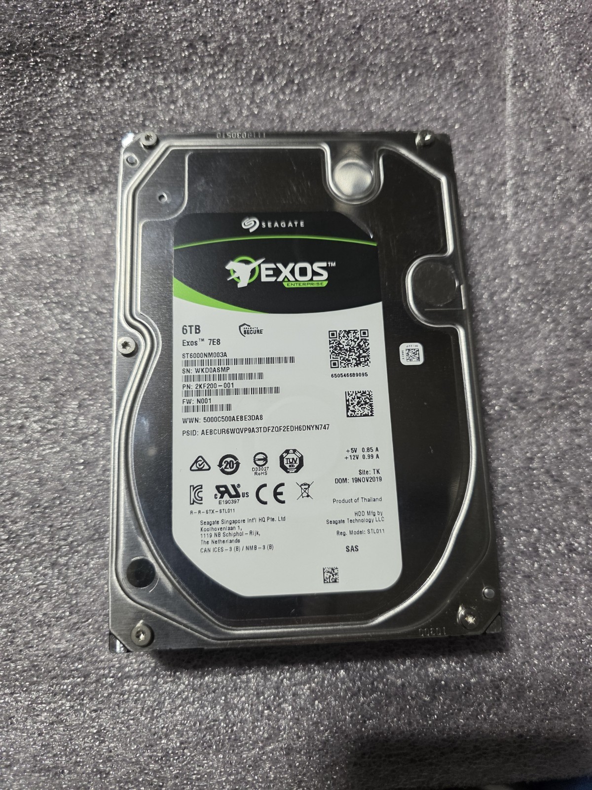 Seagate ST6000NM003A 6TB 3.5" SATA III Enterprise HDD 7200RPM 128MB