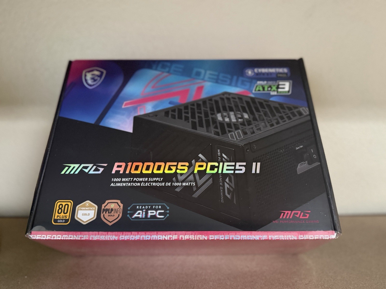 MSI MPG A1000GS PCIE5 1000 Watt Power Suppy Unit