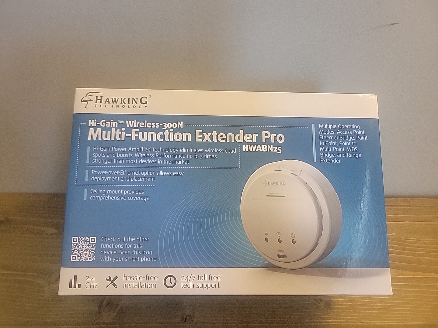 Hawking HWABN25 Hi-Gain Wireless-300N Multi-Function Extender Pro NEW SEALED