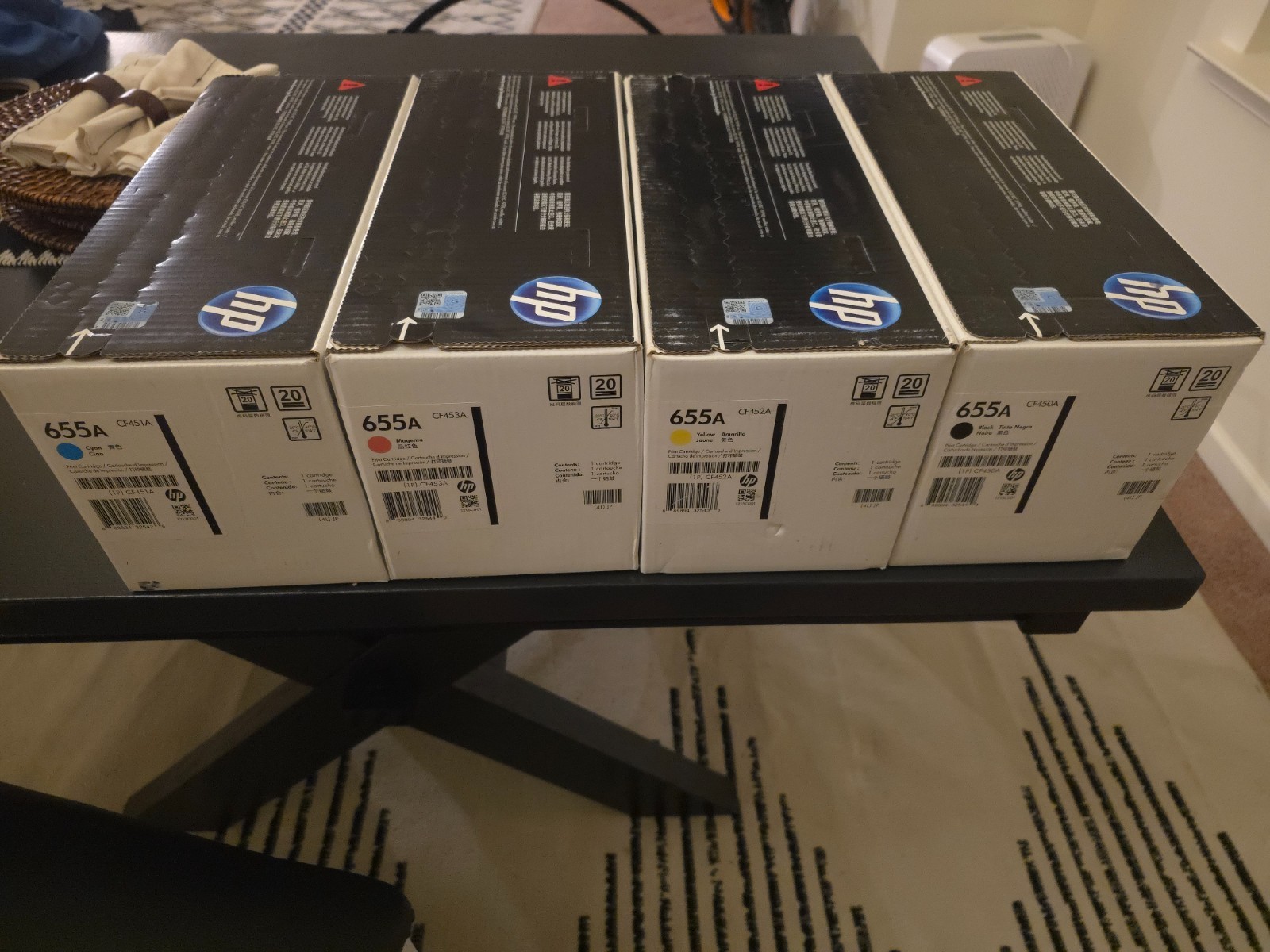 New Genuine OEM HP 655A Toner Set MYK CF450A CF451A CF452A CF453A Factory SEALE