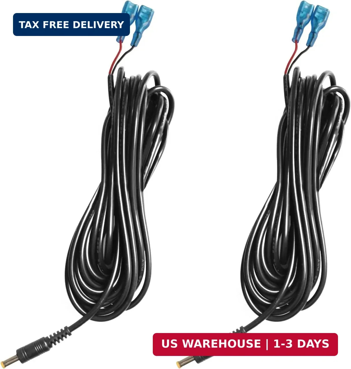 2Pcs 15FT Trail Camera Power Cable – DC External Cord for Tactacam Reveal Solar