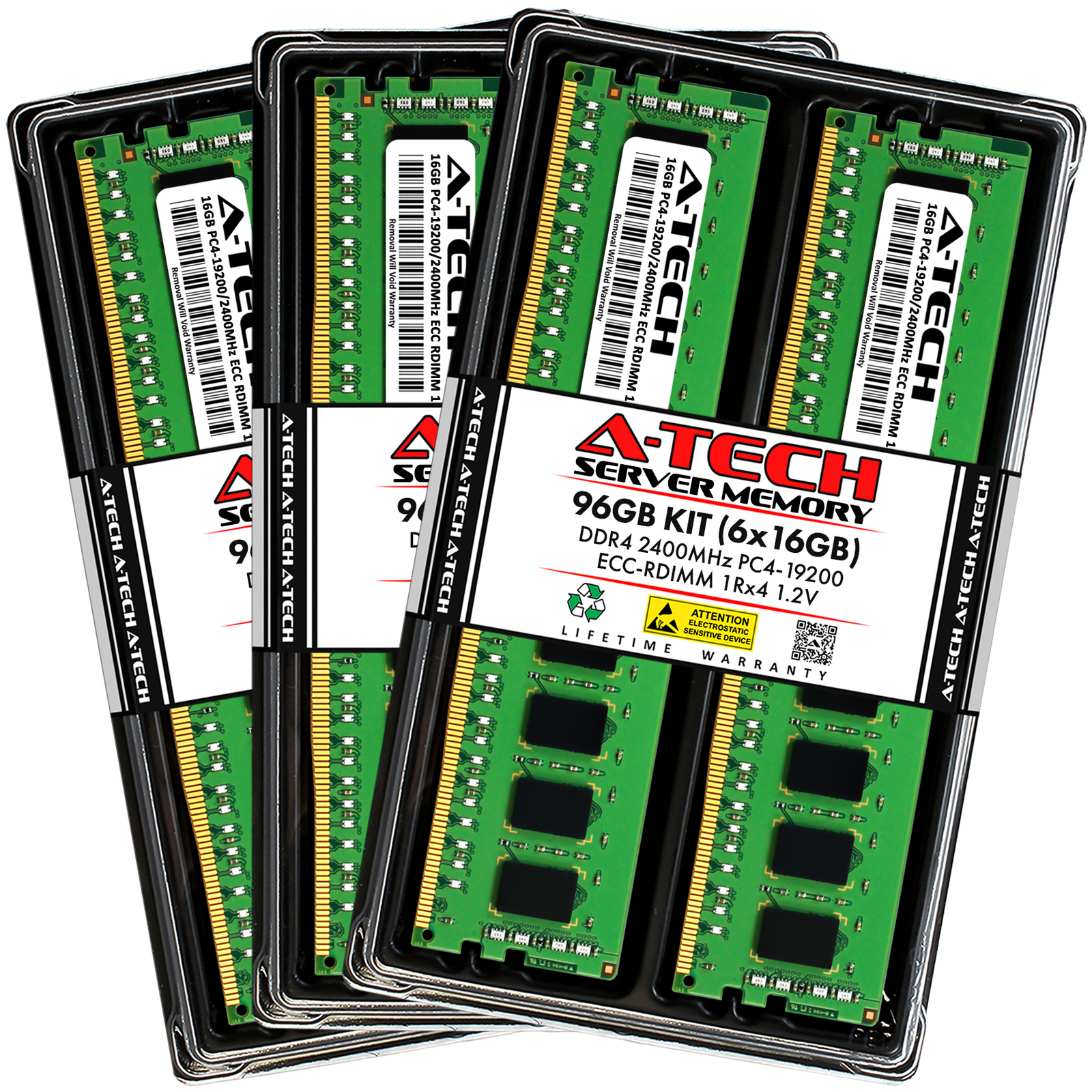 96GB 6x 16GB PC4-2400 RDIMM ASUS RS700-E8-RS8 V2 RS700-E8-RS8/V2 Memory RAM