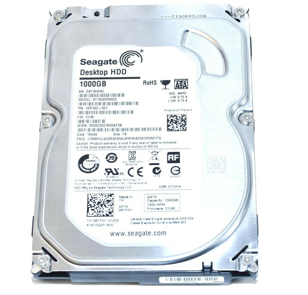 DELL 0WN524 1TB 7200RPM 64MB SATA III 3.5" ST1000DM003 HDD