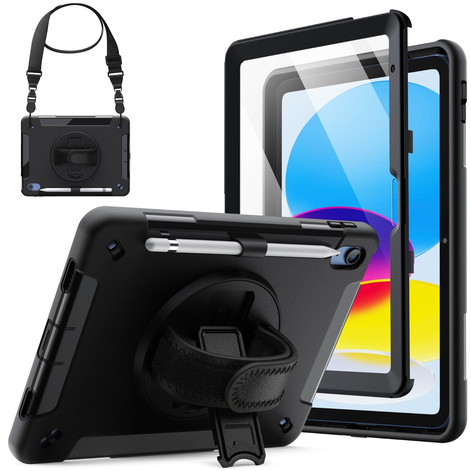 Case for iPad (A16) 11th/10th Generation (2025/2022) with Screen Protector