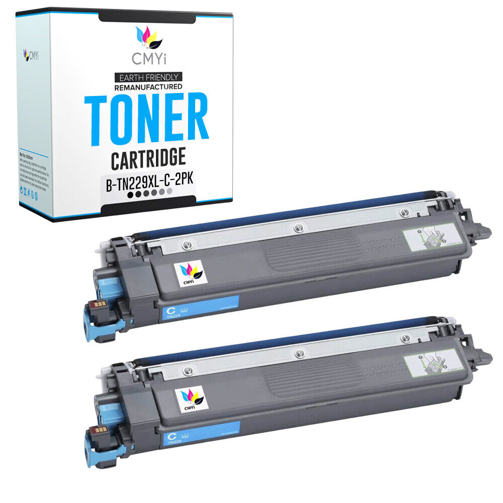 2-Pack Compatible TN-229XL Cyan Toner Cartridge for Brother HL-L8245CDW L3295CDW