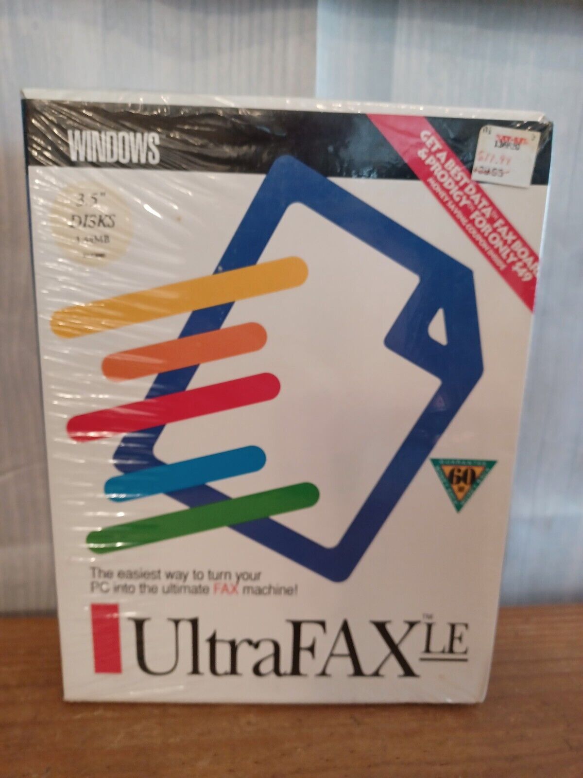 NOS Windows Ultrafax LE Vintage Software PC 3.5 Disk Fax 1993 Sealed