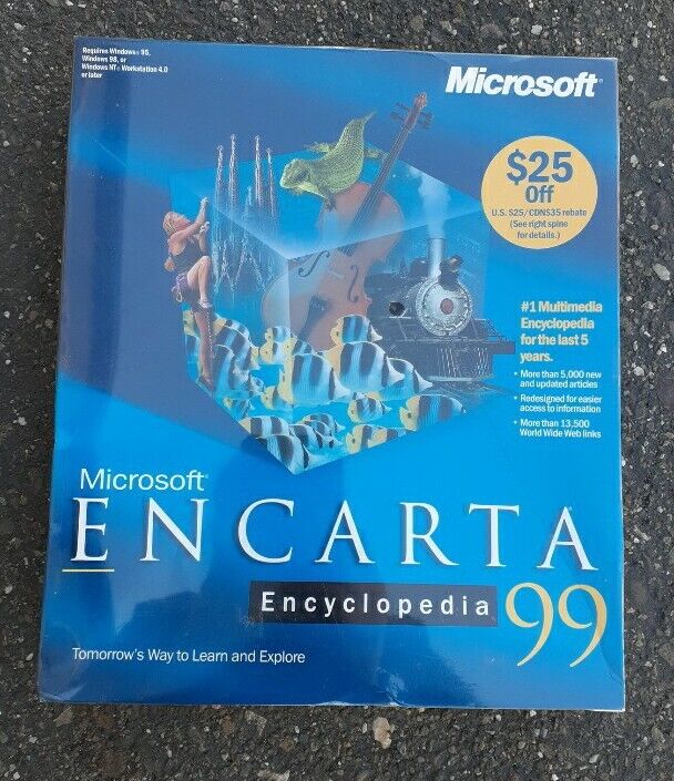 Microsoft Encarta Encyclopedia 99 Microsoft Windows 95, 98, Sealed
