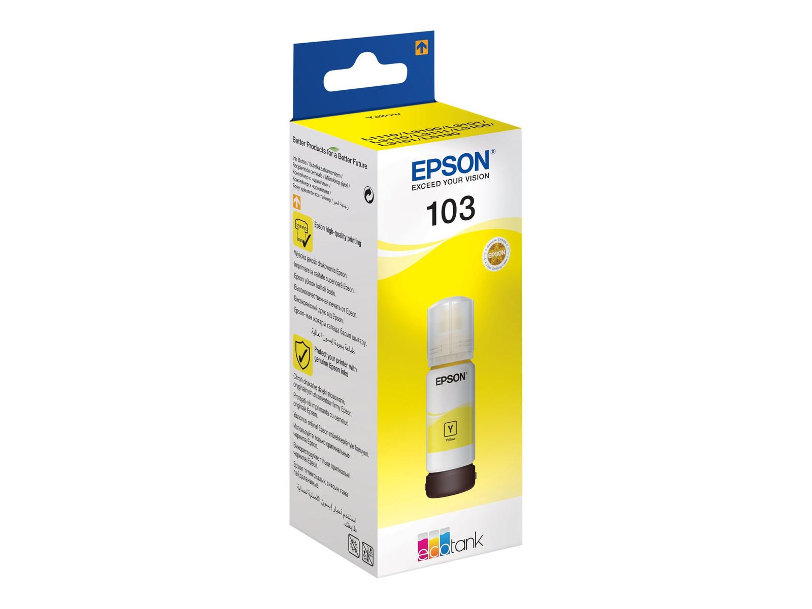 Epson 103 EcoTank Yellow Ink Bottle Original Cartridge of C13T00S44A