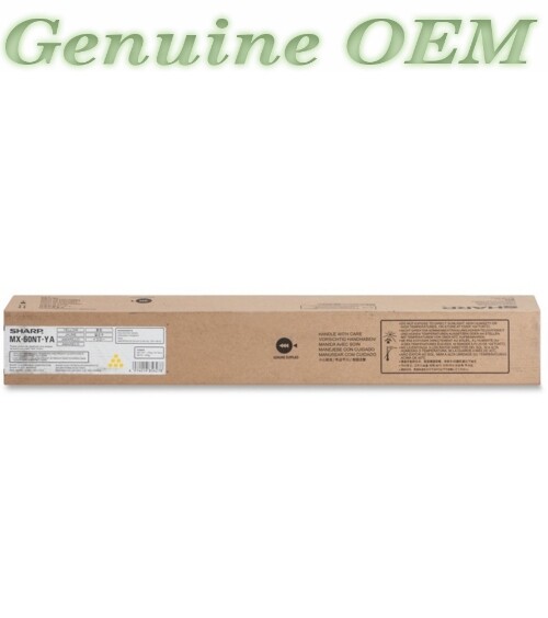 MX-60NTYA/MX60NTYA Original OEM Sharp Toner, Yellow Genuine Sealed