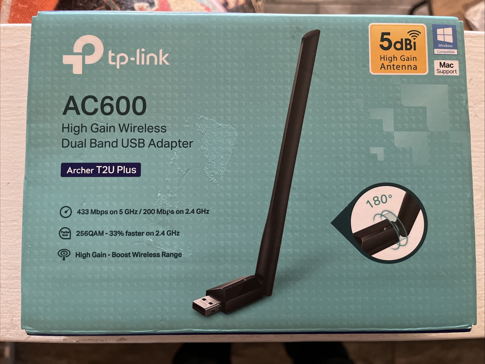 TP-Link AC600 Archer T2U Plus High Gain Wireless Dual-Band USB
