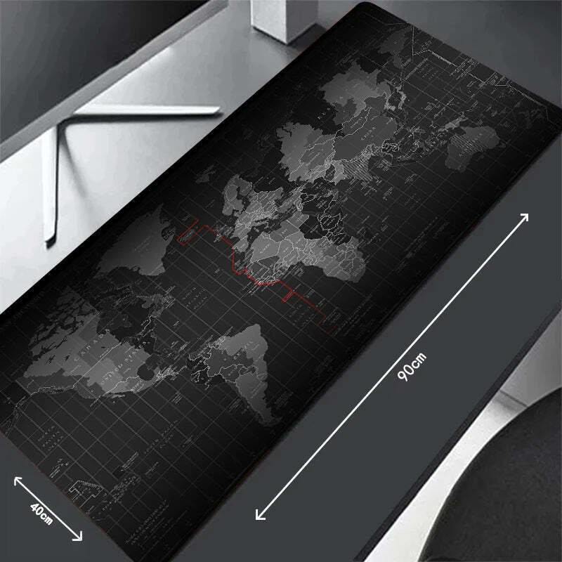 Large Map Gaming Mouse Pad XXL | Office Table Decor Keyboard Mat Gamer Desk Acce