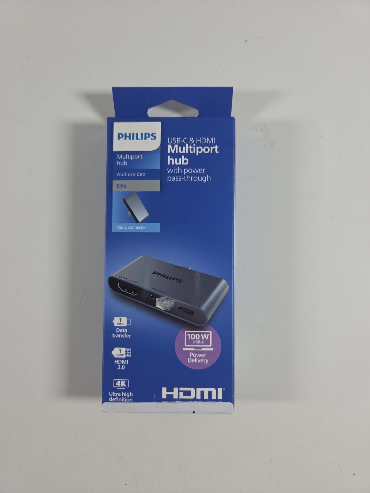 Phillips Multiport Hub with Power Pass through USB-C & HDMI Sealed Box NEW