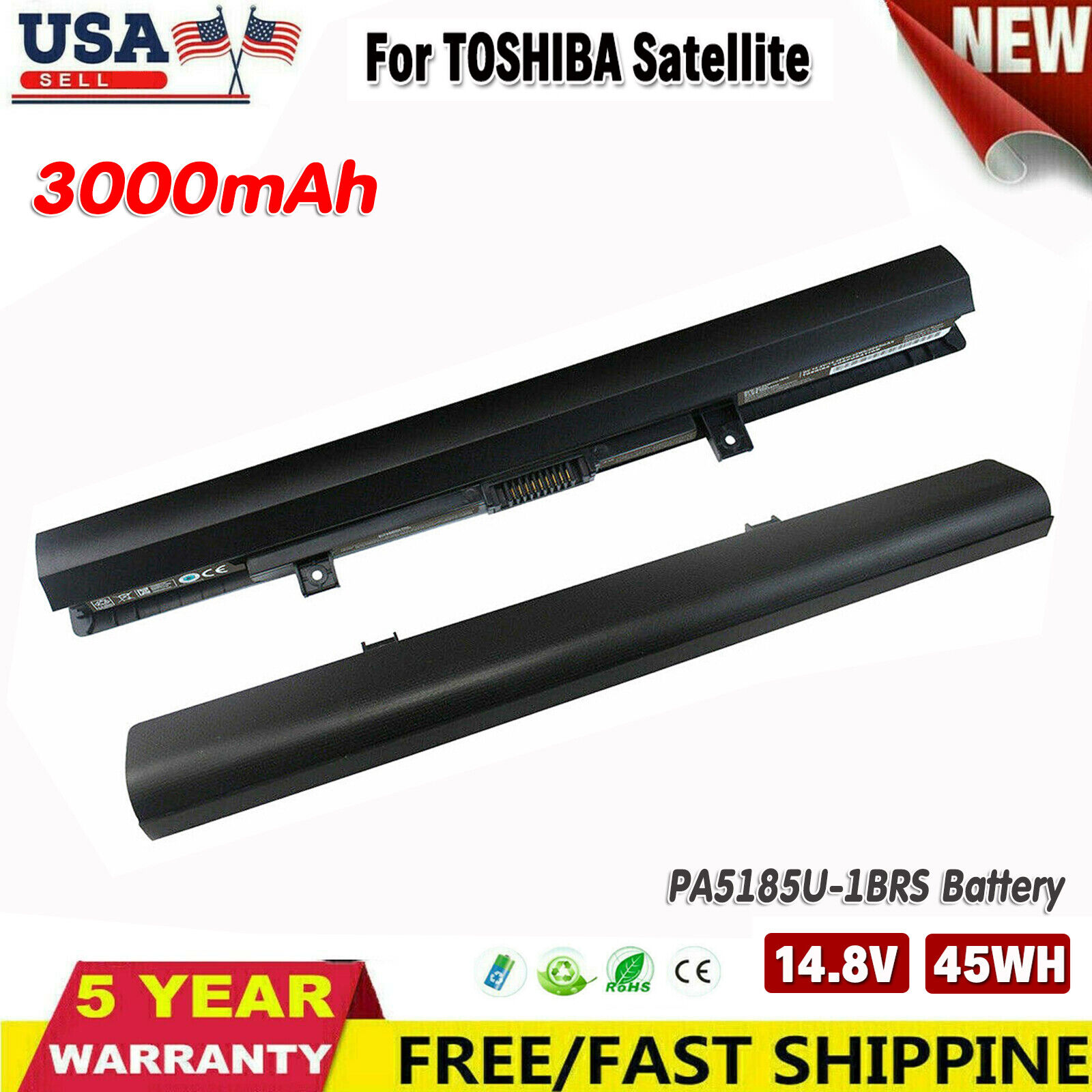 Genuine PA5185U-1BRS Battery for Toshiba Satellite C55 C55D C55T C50 L55 Series