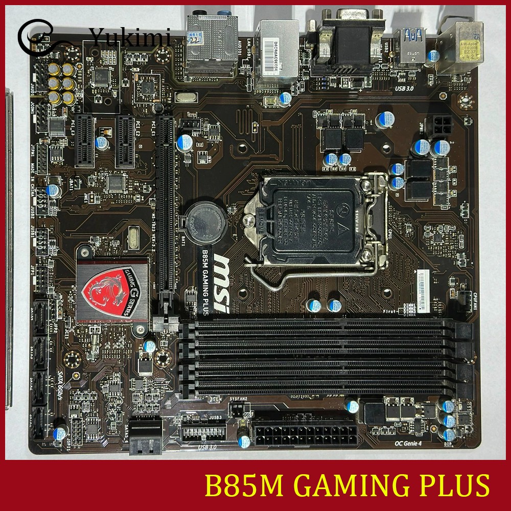 FOR MSI B85M GAMING PLUS DDR3*2 DVI-D VGA Intel 32GB M-ATX Ｍotherboard Test OK