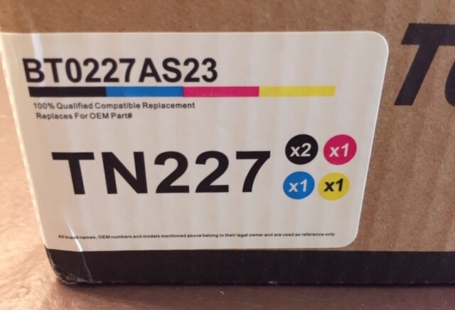 Compatible Toner Cartridge Replacement for TN227 TN223 5 Pack Greensky Good