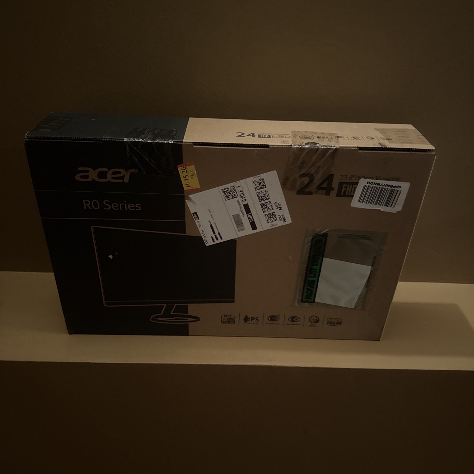 Acer R240HY LED LCD Monitor 23.8 inch Full HD 1920X1080 HDMI VGA DVI with cables