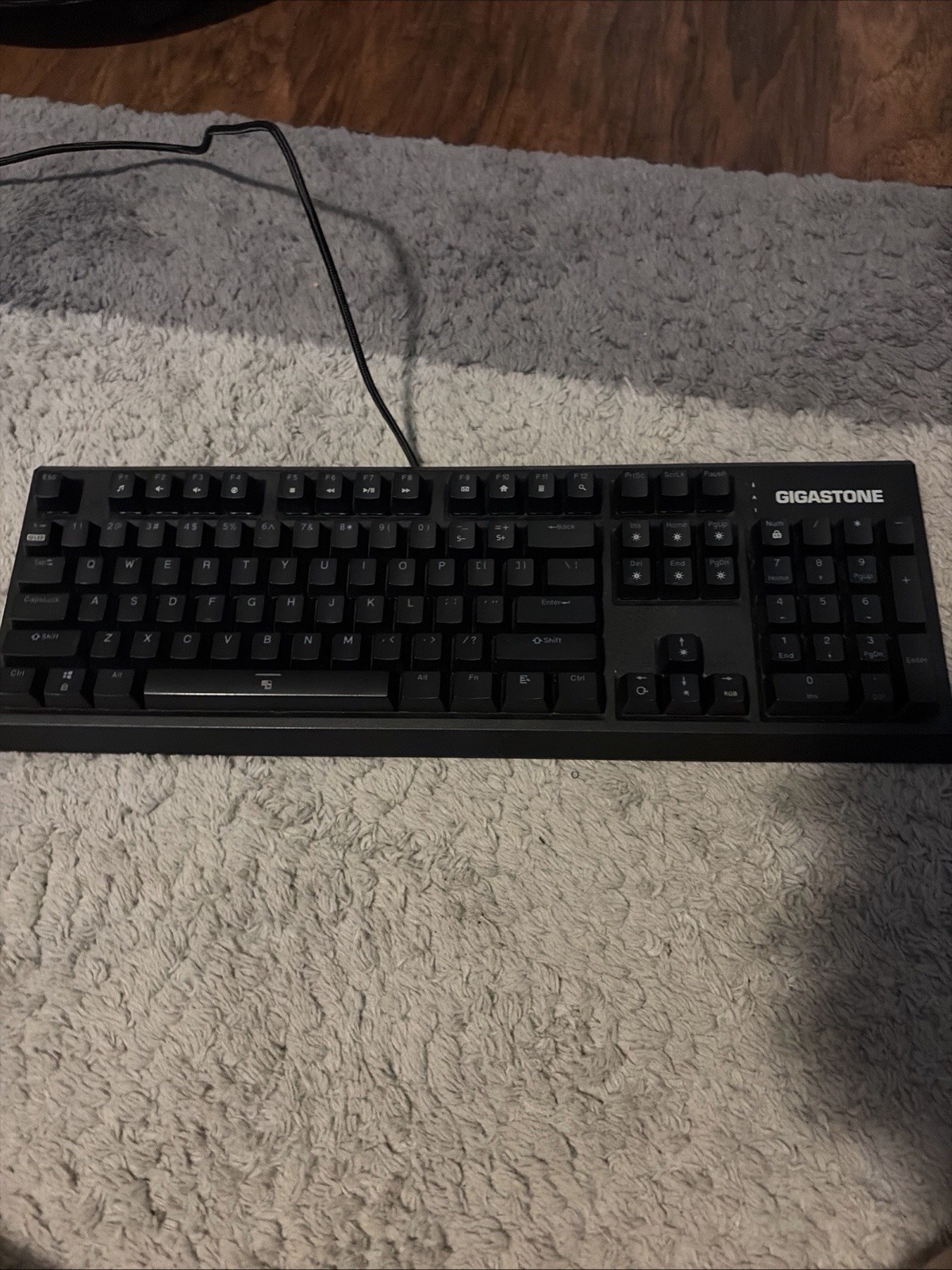 Gigastone GK-12 Wired Gaming Keyboard, RGB LED, Brown Switch Mechanical Keyboard