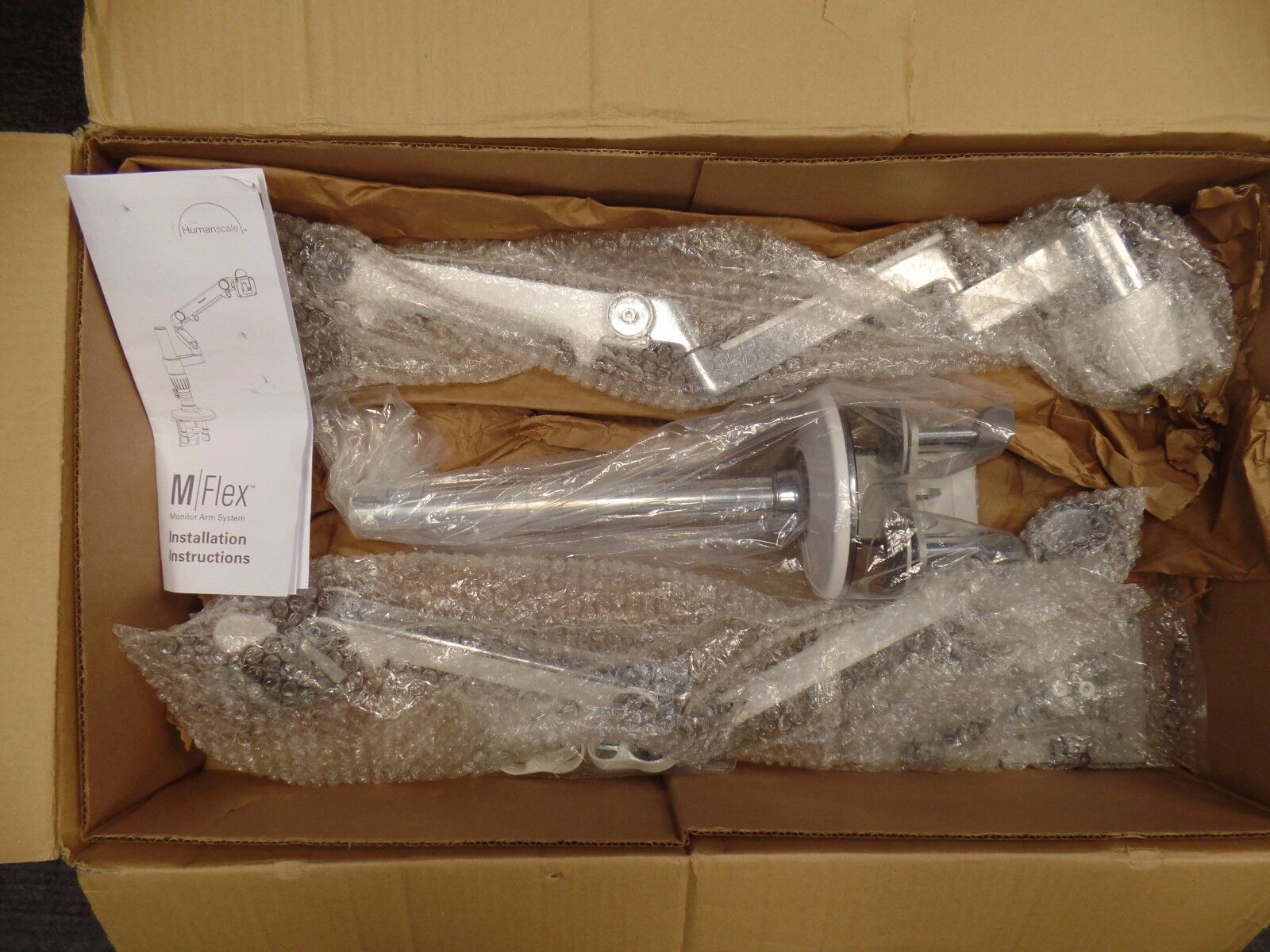 Humanscale M-Flex MF22W2-2-C12 20141002 Monitor Arms Silver w/White Trim
