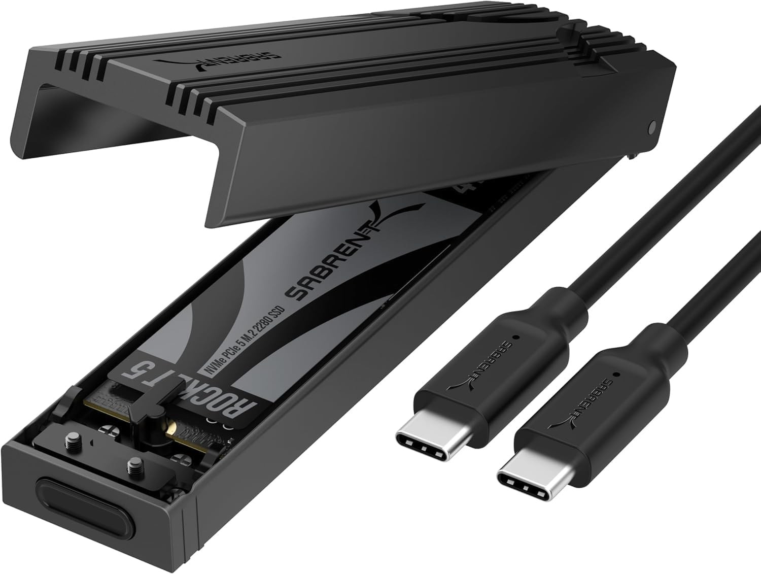 SABRENT USB-C Nvme Enclosure & Reader, M.2 Pcie SSD, 10Gbps (EC-PNVO)