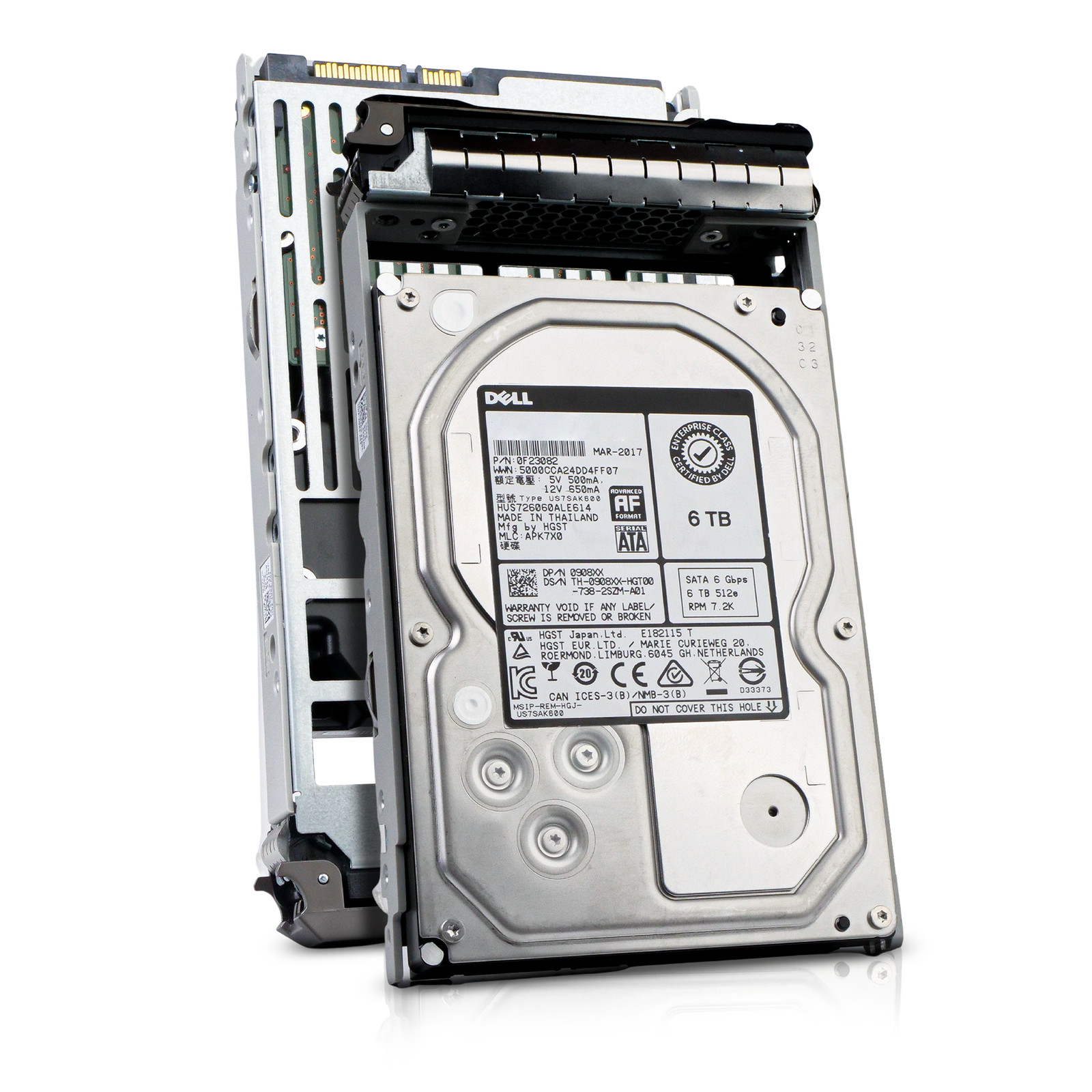 Dell 6TB 7.2K RPM SATA 6Gb/s 512e 3.5" Enterprise PowerEdge HDD 0908XX G13
