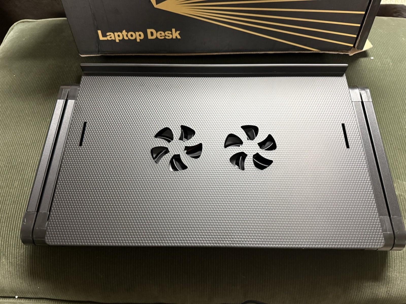 Pwr Laptop Table Stand Adjustable Riser Portable with Mouse Pad Fully Ergonomic
