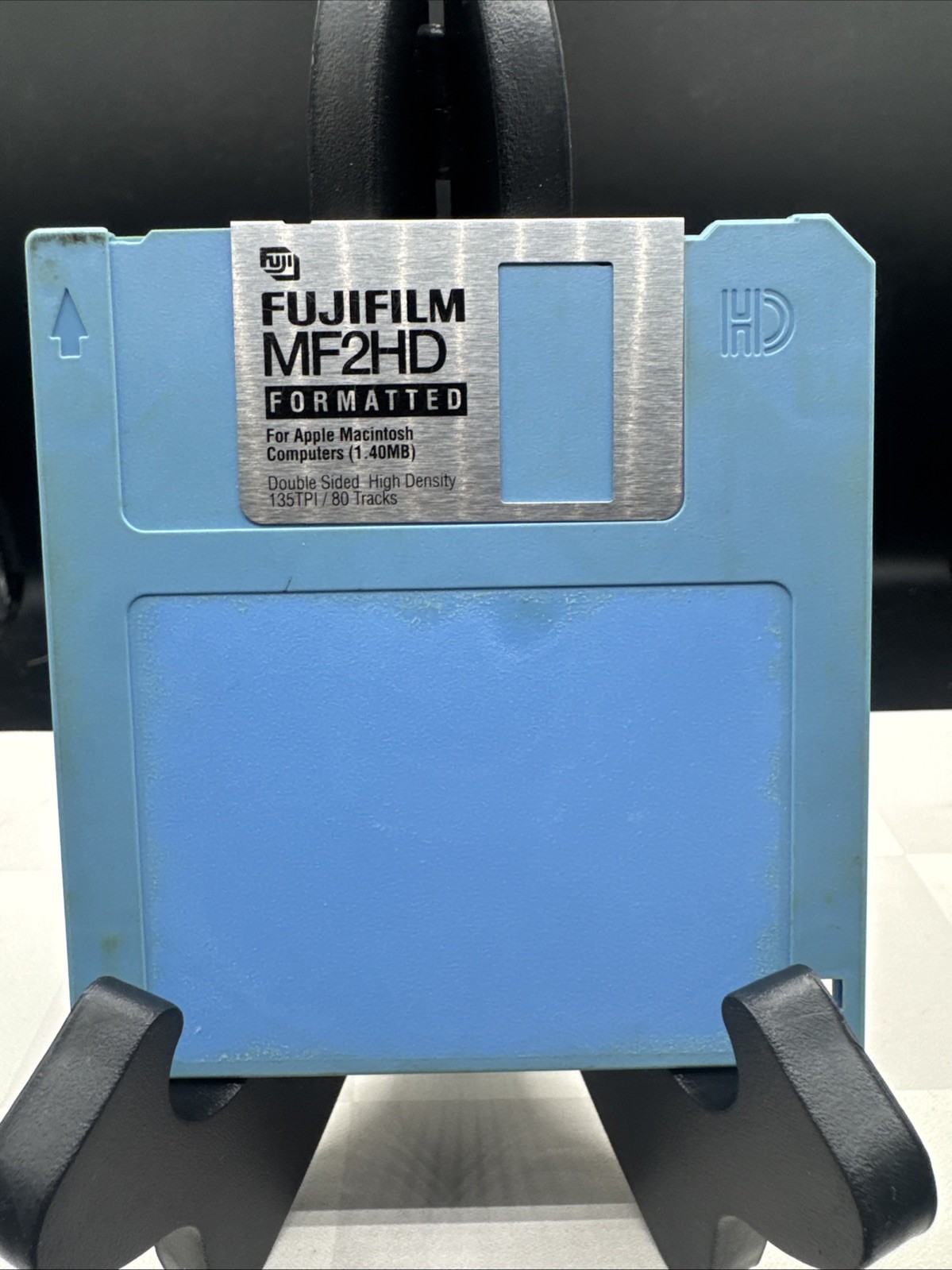 Vintage Fujifilm MF2HD Double Sided High Density Floppy Disks 3.5" Blue Apple