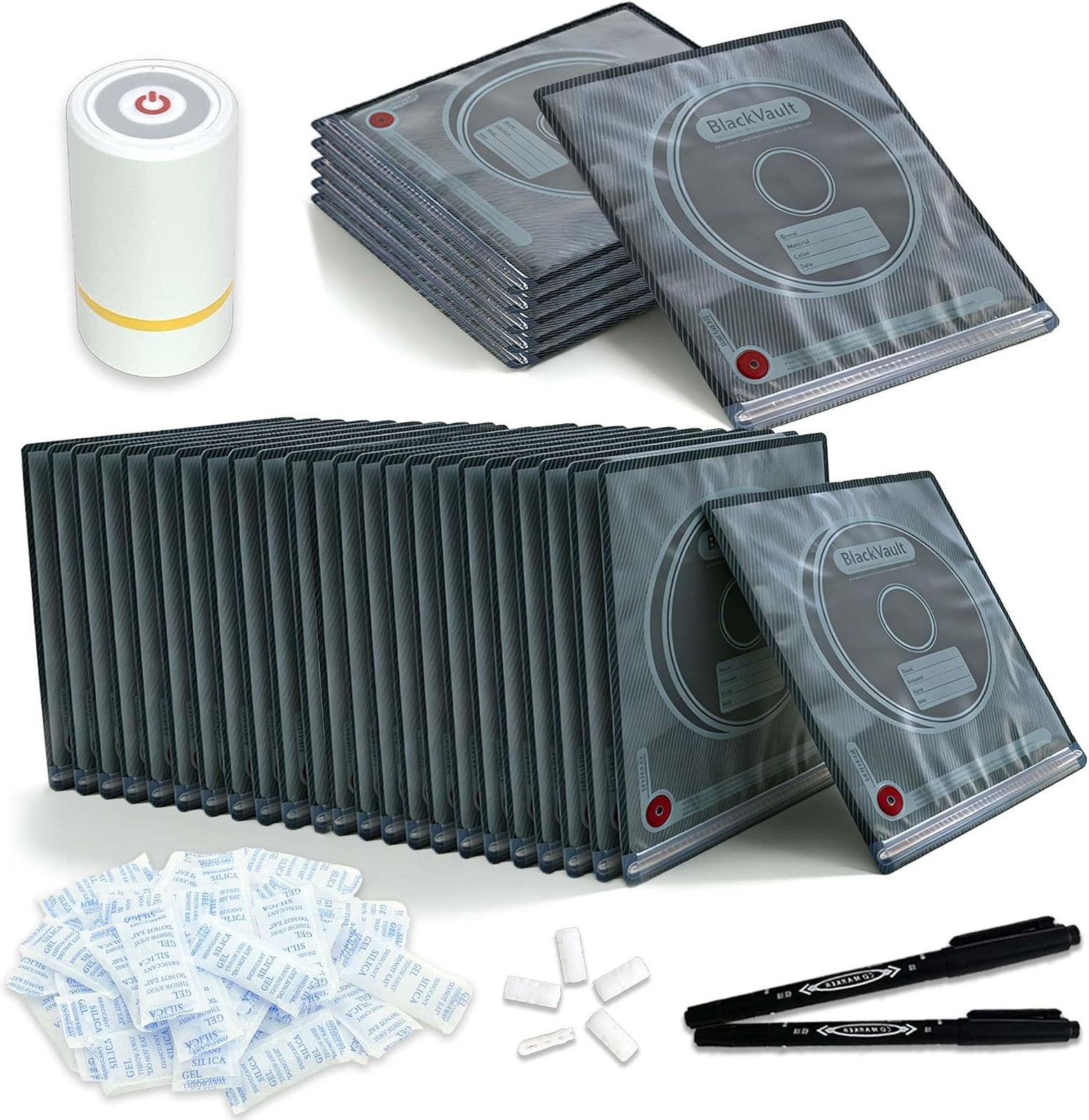 30 Sets Lightproof 3D Filament Vacuum Storage Bags Kit with Pump for Moisture