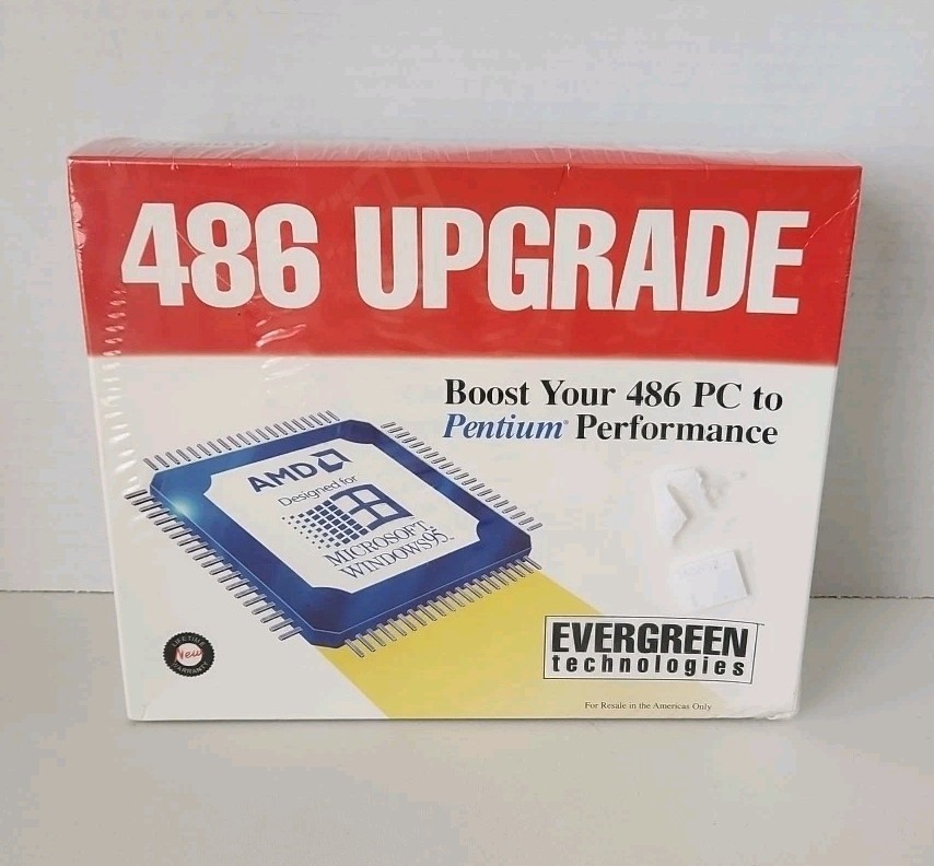NOS Evergreen Technologies 586 AMD 5X86 133MHz Socket 3 Overdrive