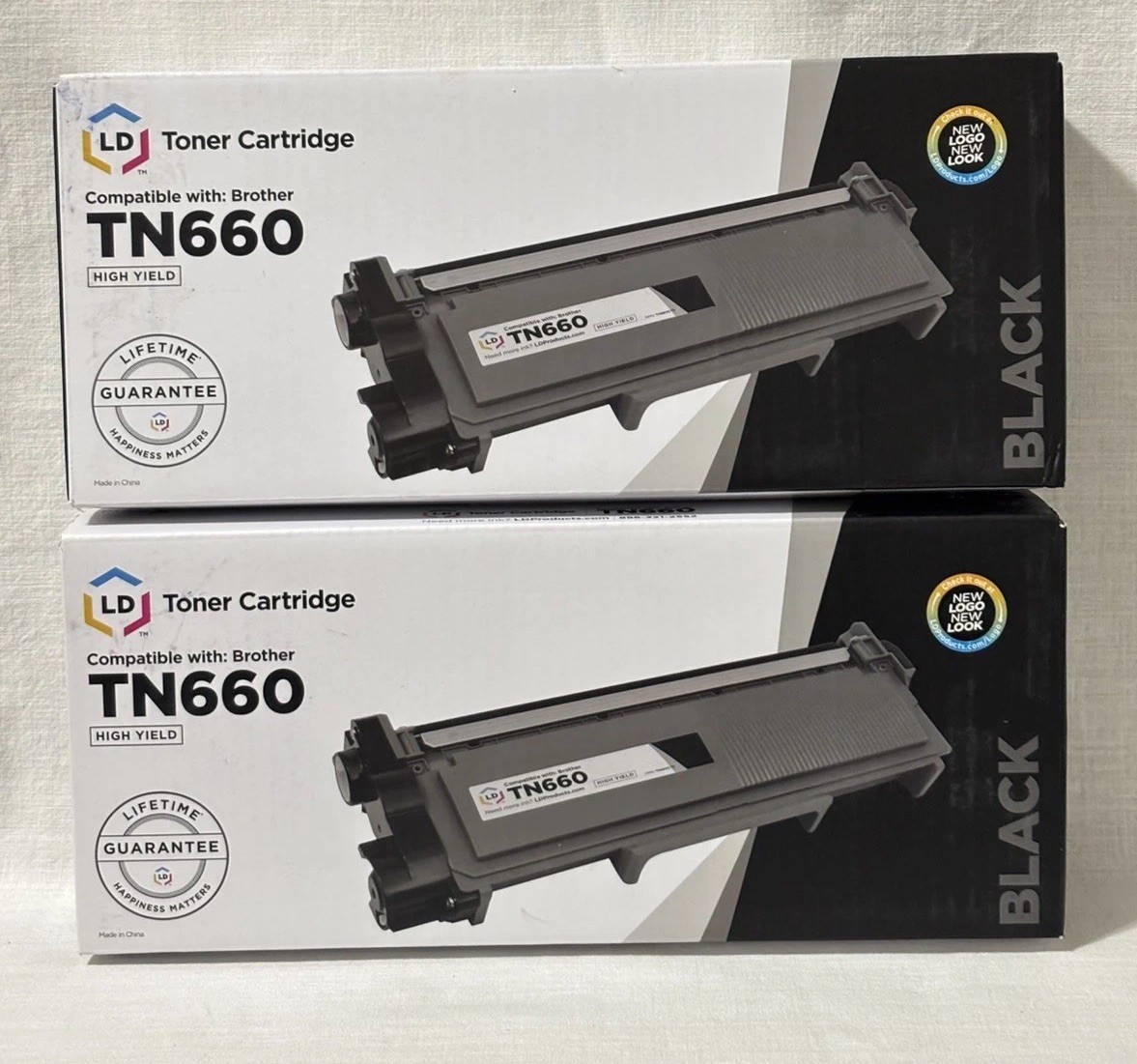 LD Comp Black Laser Cartrid for Brother Toner TN660 DCP-L2540DW HL-L2305W- 2 Box