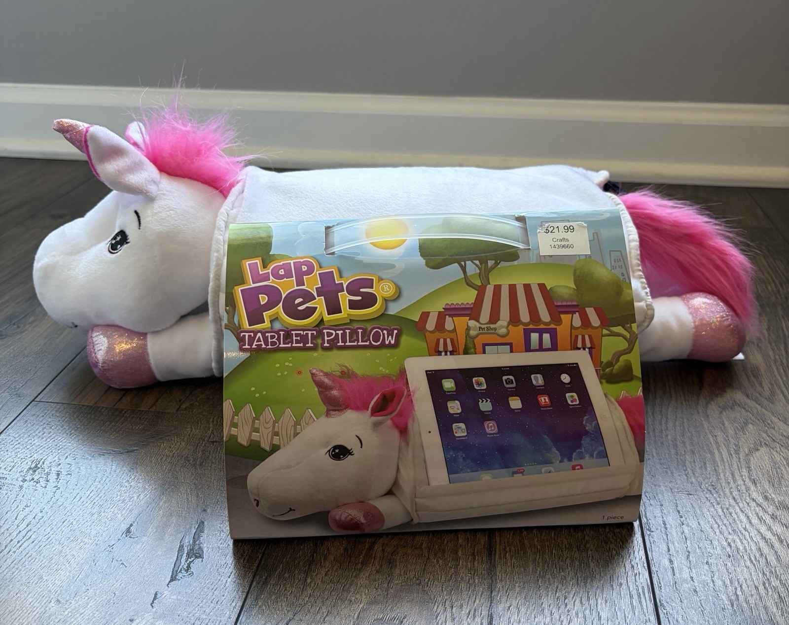LapGear Lap Pets Unicorn Tablet Pillow Stand - Plush 19” Kids Hands-Free Holder