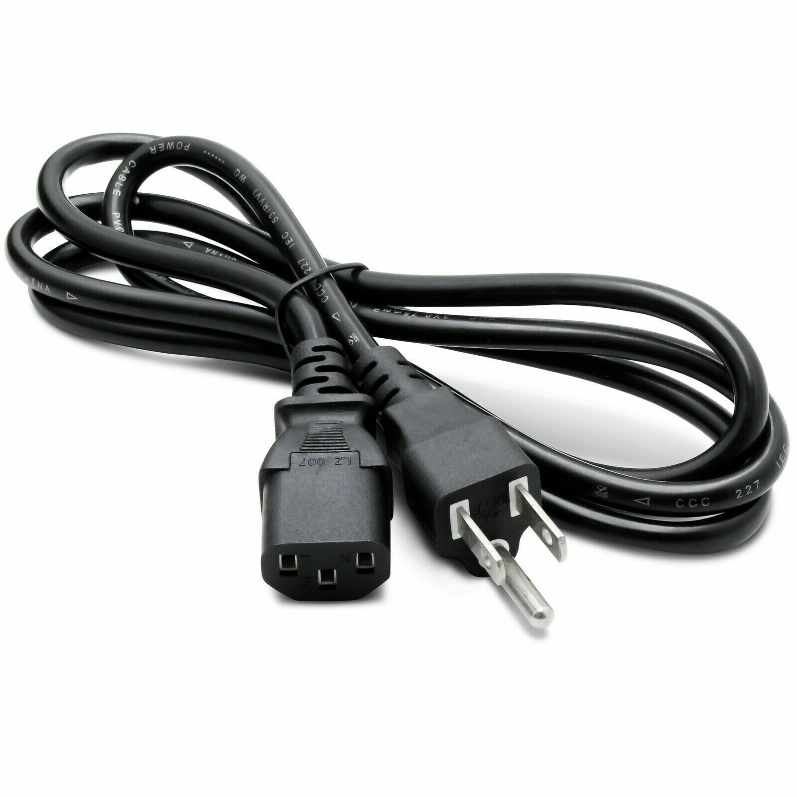 6FT COMPUTER POWER SUPPLY AC CORD CABLE WIRE FOR HP DELL ACER DESKTOP PC SYSTEM