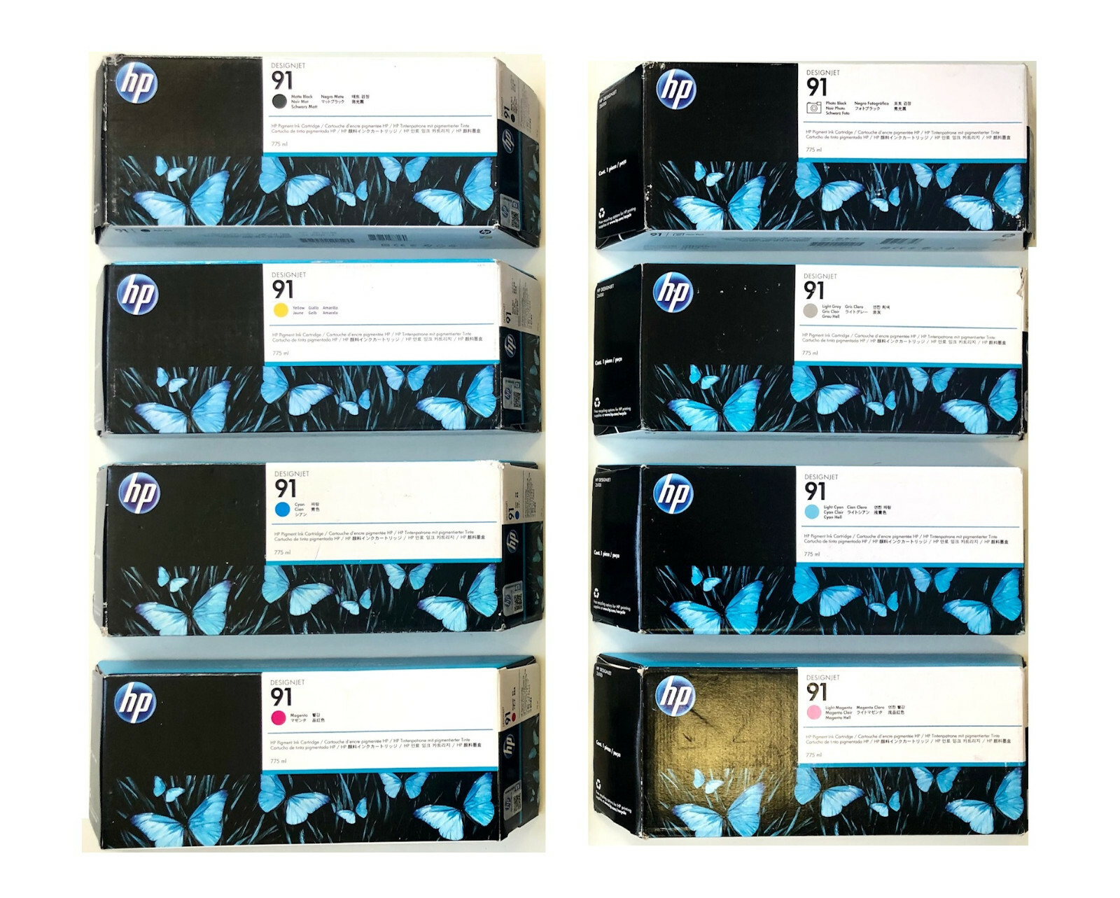 Genuine HP Ink Designjet Z6100 / No 91 C9464A C9465A C9466A-C9471A 775ml INK