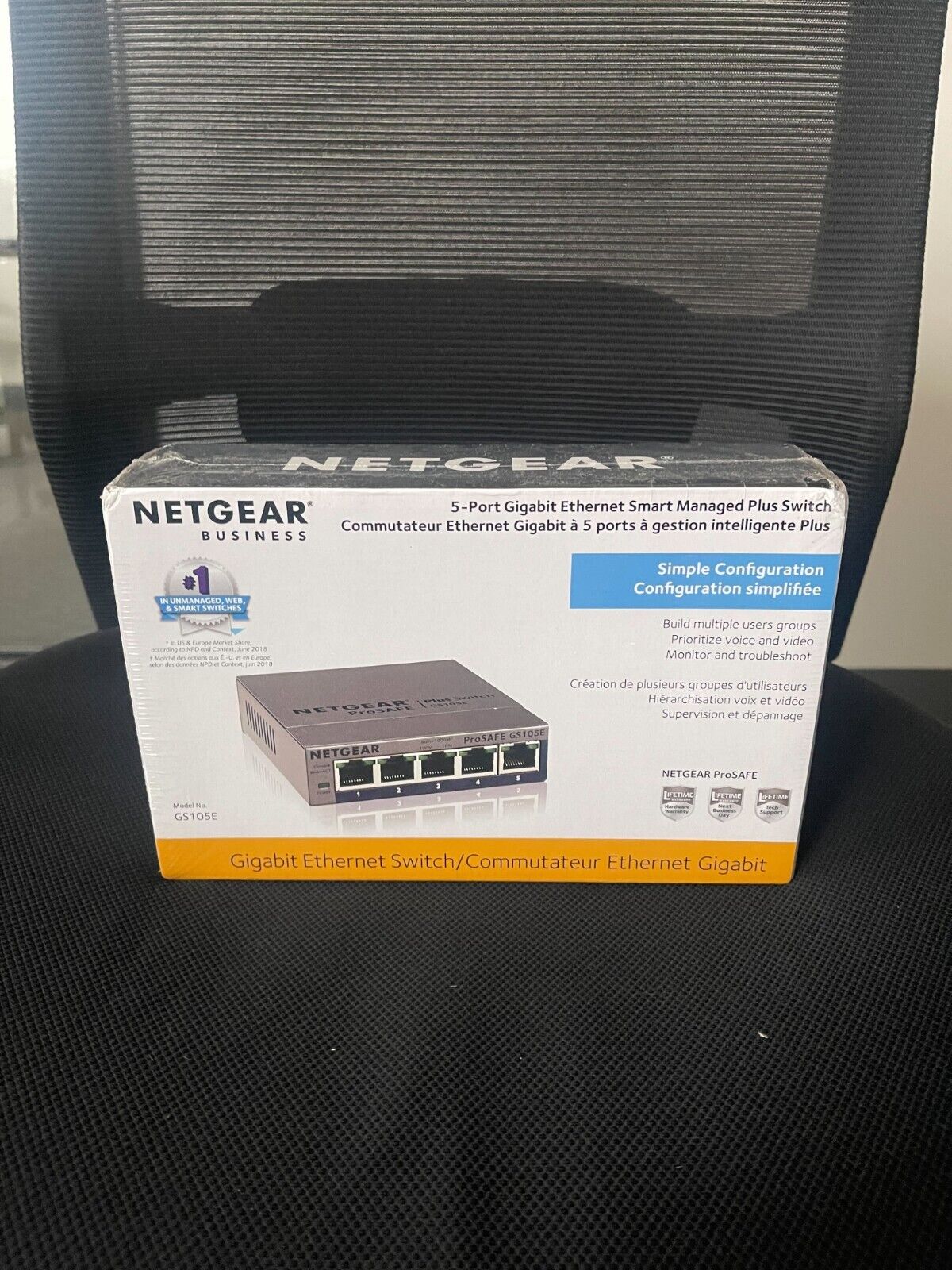 NetGear ProSafe Plus (GS105E-100NAS) 5-Ports External Ethernet Switch